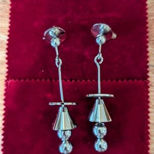 Salvatore Ferragamo Elegant Silver Drop Earrings